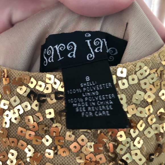 Size 8 Sara Jane gold sequin sparkle dress - Picture 6 of 6